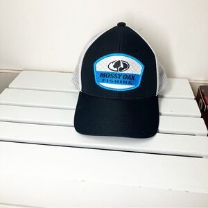 Mossy Oak Fishing Cap with Blue Logo EUC